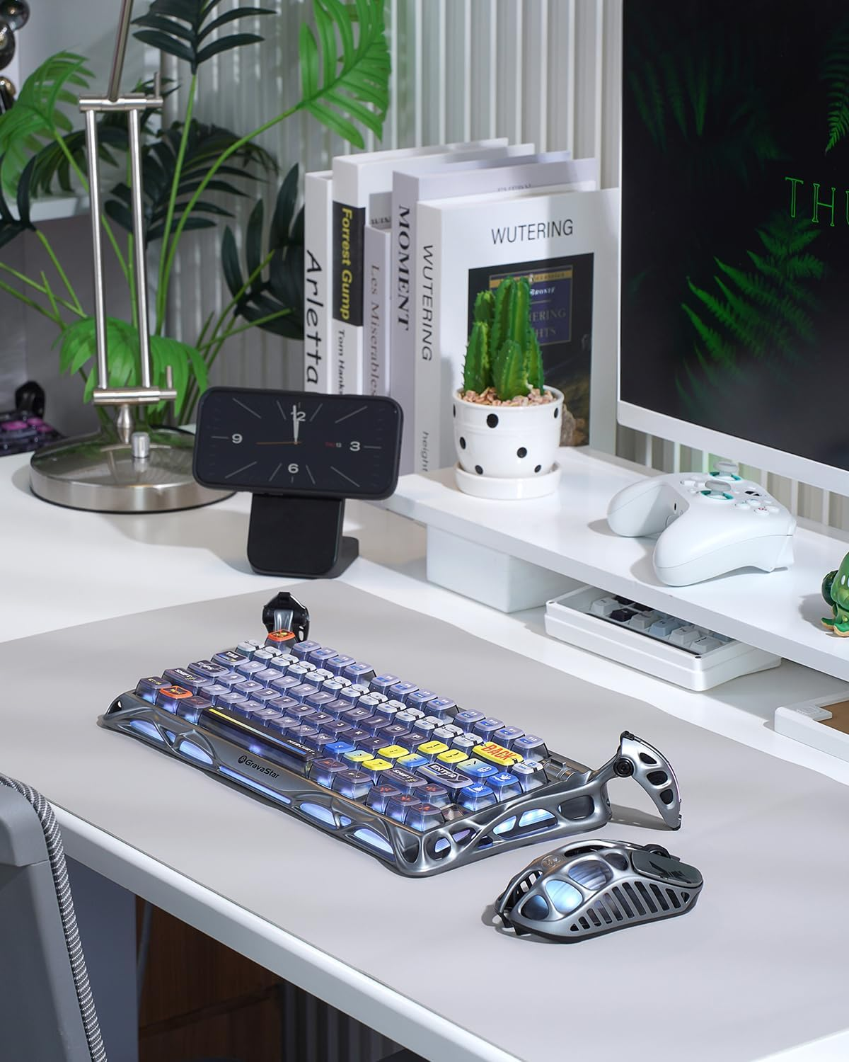 GravaStar Mercury K1 Pro 75% Wireless Mechanical Gaming Keyboard Interstellar Silver GravaStar Mercury K1 Pro 75% Wireless Mechanical Gaming Keyboard Interstellar Silver